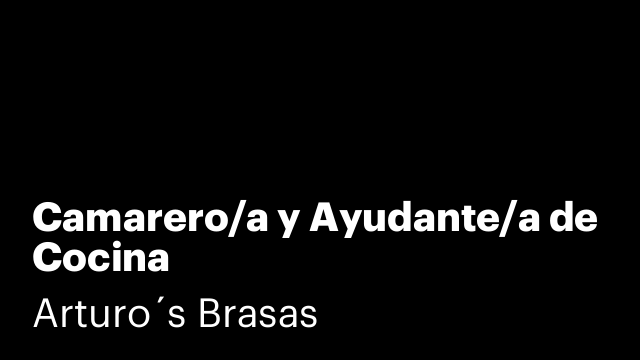 Camarero/a y Ayudante/a de Cocina