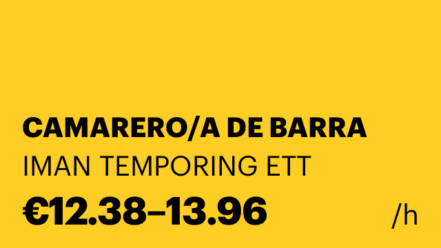 CAMARERO/A DE BARRA