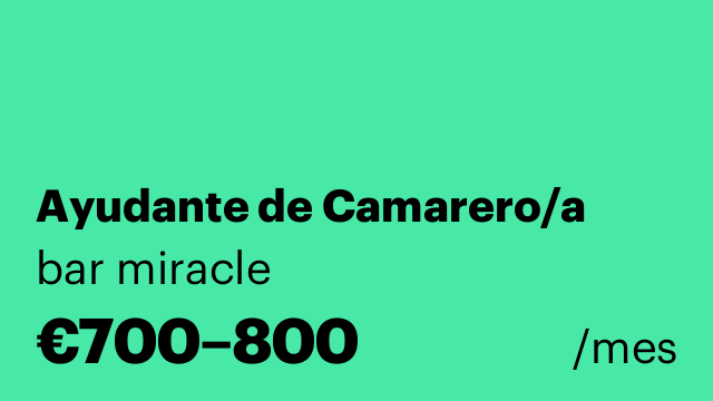 Ayudante de Camarero/a