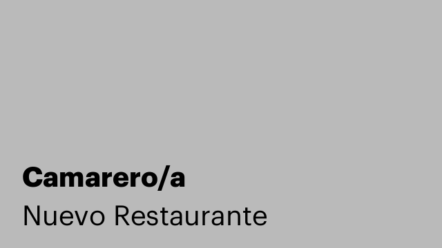 Camarero/a
