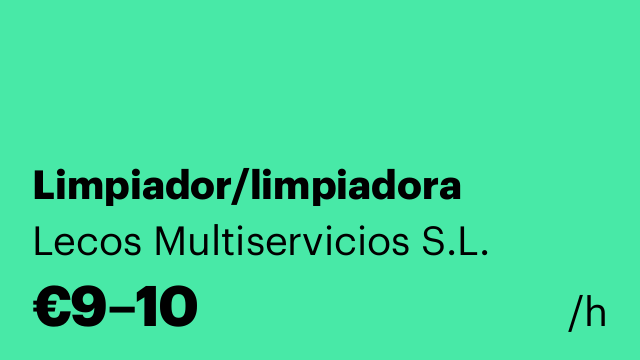Limpiador/limpiadora