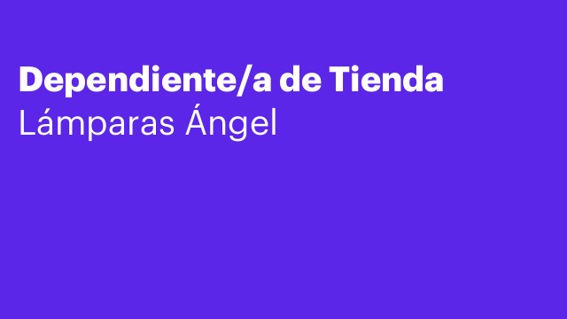 Dependiente/a de Tienda