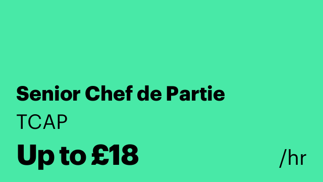 Senior Chef de Partie