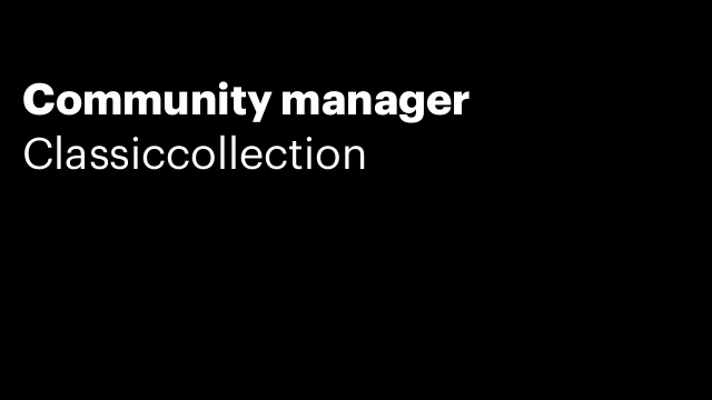 Community manager