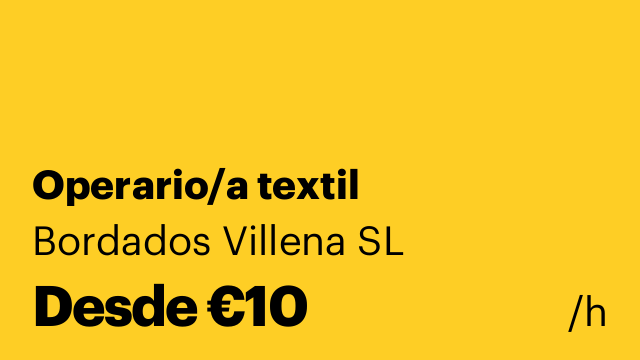 Operario/a textil