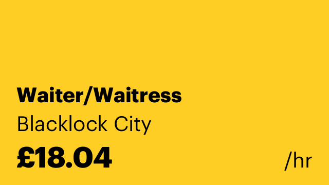 Waiter/Waitress