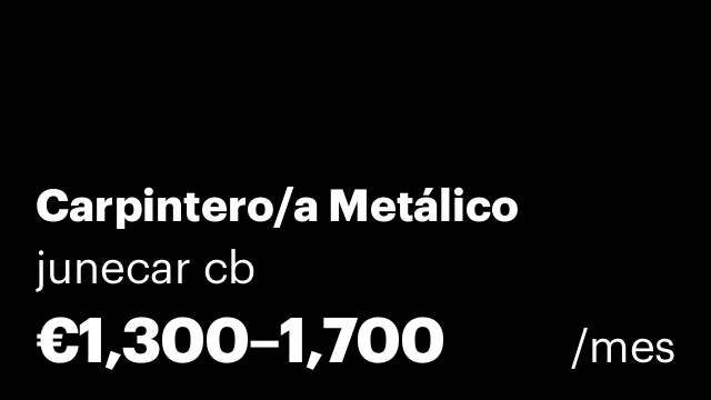Carpintero/a Metálico