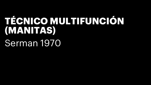 TÉCNICO MULTIFUNCIÓN (MANITAS)
