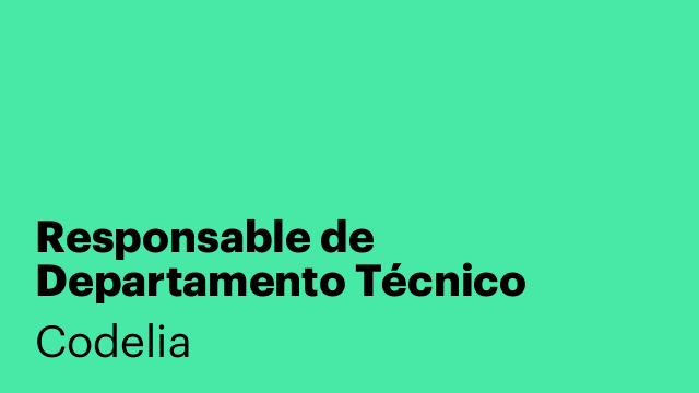 Responsable de Departamento Técnico
