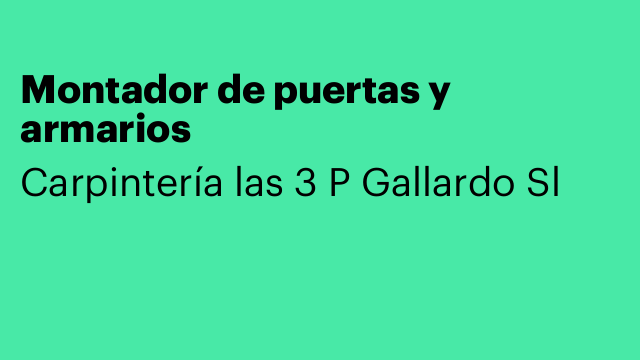 Montador de puertas y armarios
