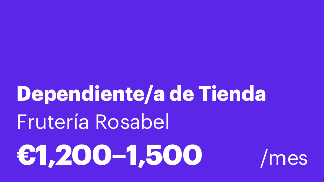 Dependiente/a de Tienda