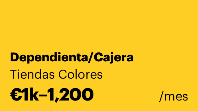 Dependienta/Cajera