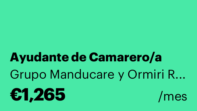 Ayudante de Camarero/a