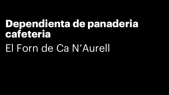 Dependienta de panaderia cafeteria