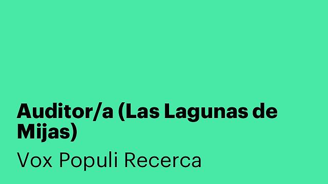 Auditor/a (Las Lagunas de Mijas)