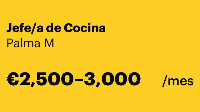 Jefe/a de Cocina