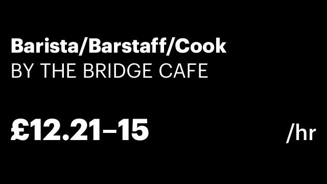 Barista/Barstaff/Cook