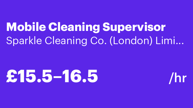Mobile Cleaning Supervisor