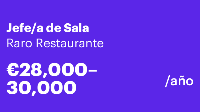 Jefe/a de Sala