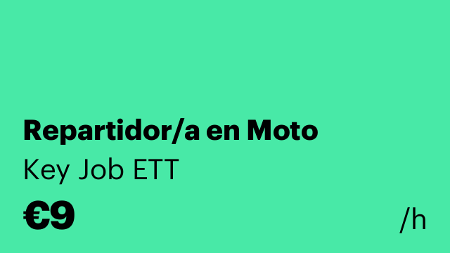 Repartidor/a en Moto