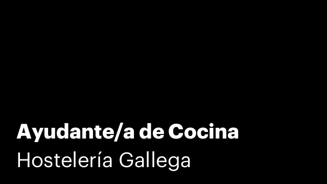 Ayudante/a de Cocina