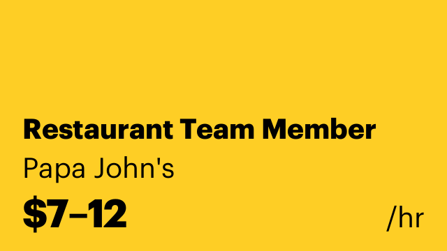 Restaurant Team Member