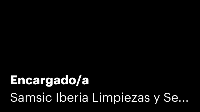Encargado/a