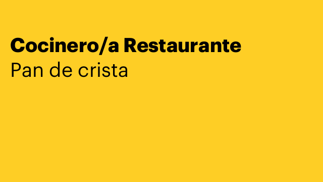 Cocinero/a Restaurante