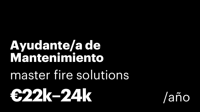 Ayudante/a de Mantenimiento