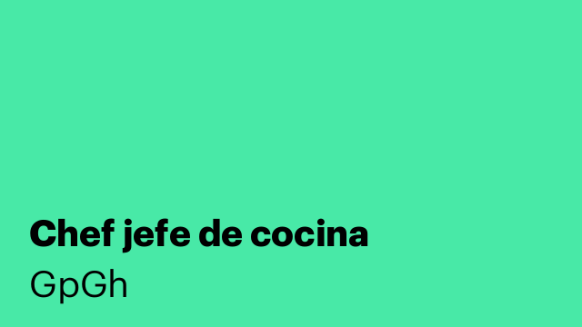 Chef jefe de cocina