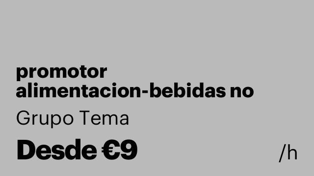 promotor alimentacion-bebidas no alcoholicas