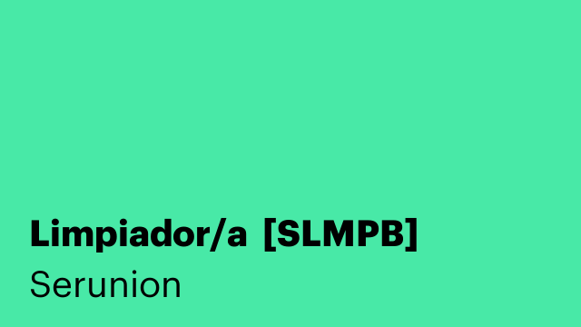 Limpiador/a  [SLMPB]