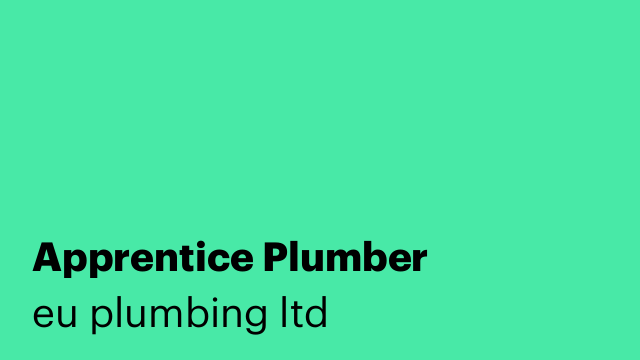 Apprentice Plumber