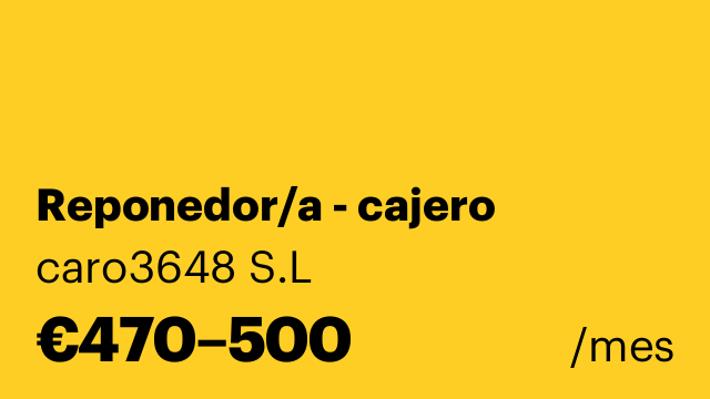 Reponedor/a - cajero