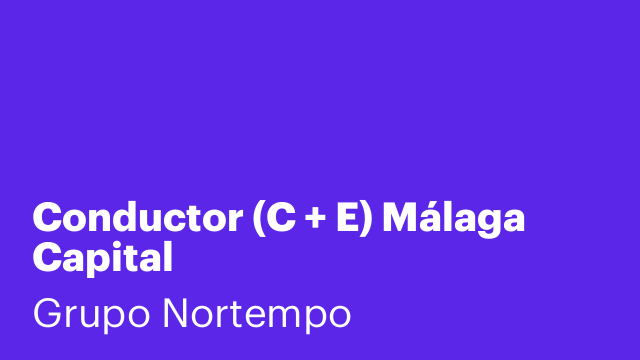 Conductor (C + E) Málaga Capital