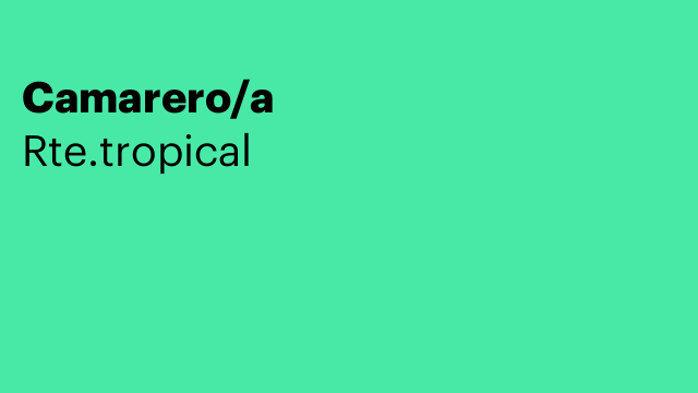 Camarero/a