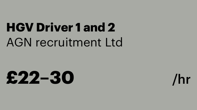 HGV Driver 1 and 2