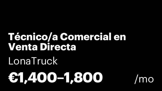 Técnico/a Comercial en Venta Directa