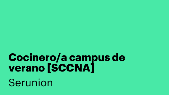 Cocinero/a campus de verano [SCCNA]