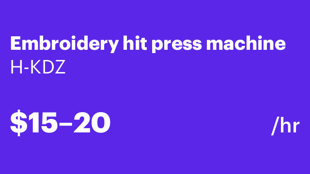 Embroidery hit press machine