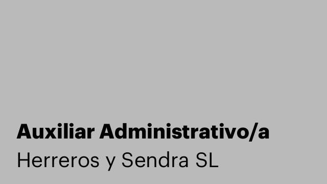 Auxiliar Administrativo/a