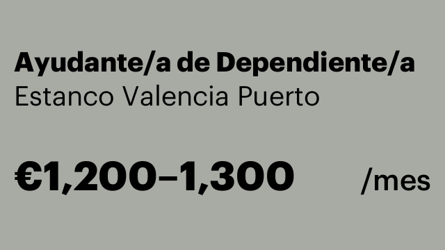 Ayudante/a de Dependiente/a