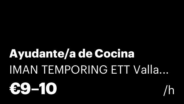 Ayudante/a de Cocina