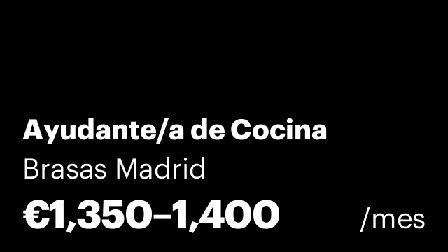 Ayudante/a de Cocina