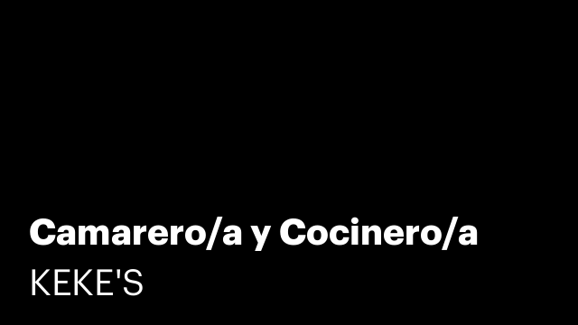 Camarero/a y Cocinero/a