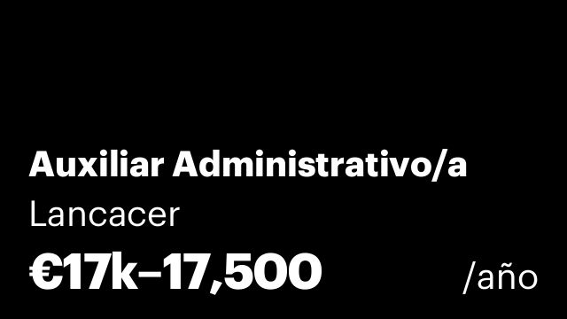 Auxiliar Administrativo/a