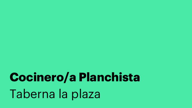 Cocinero/a Planchista