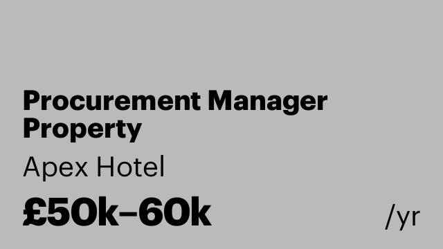 Procurement Manager Property
