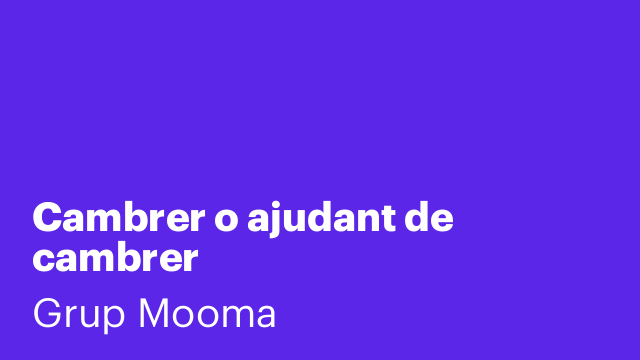 Cambrer o ajudant de cambrer