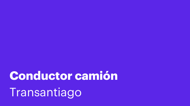 Conductor camión